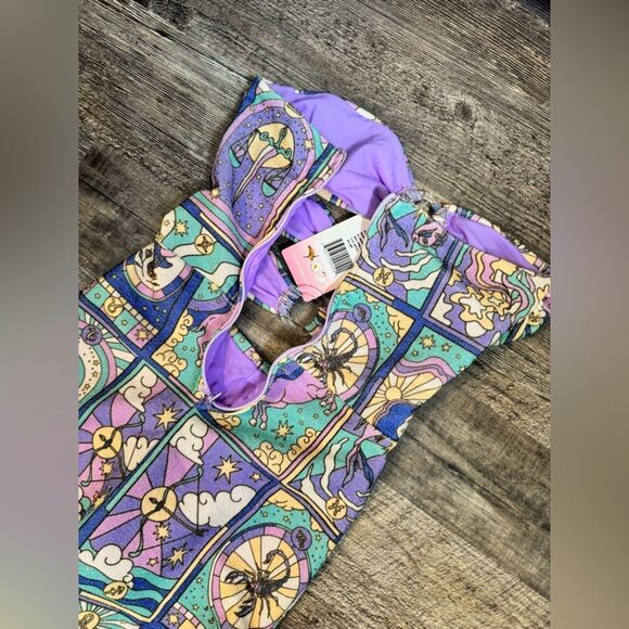 Eden Flattering Glitter Lurex Multi-Coloured Jumpsuit #21 - Picture 10 of 11